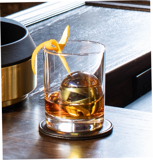 Bourbon with garnish